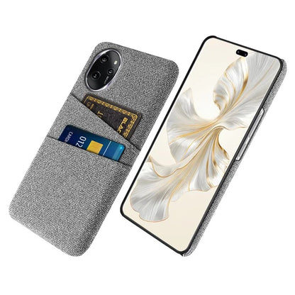 For Honor 100 Pro 5G Phone Case Card Slots Cloth Texture Hard PC Cover