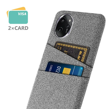 For Honor 100 Pro 5G Phone Case Card Slots Cloth Texture Hard PC Cover