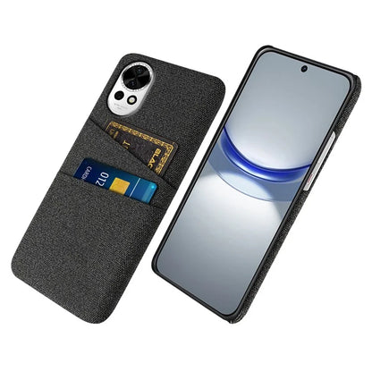 For Huawei nova 12 5G Cloth Texture Hard PC Phone Case with Dual Card Slots