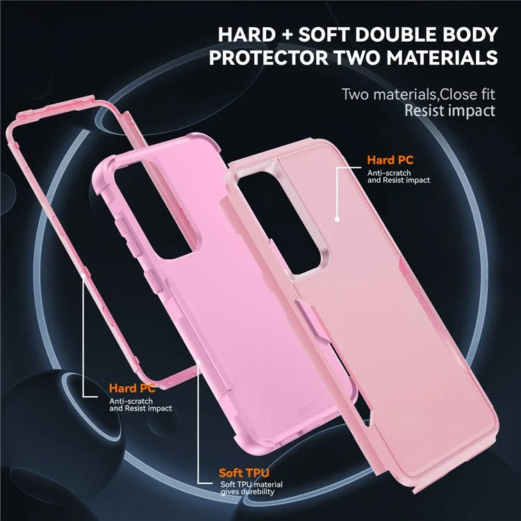 Commuter Series For Samsung Galaxy S24 Case 3-in-1 TPU+PC Anti-drop Back Cover