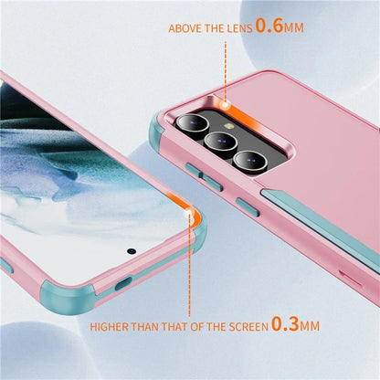 Commuter Series For Samsung Galaxy S24 Case 3-in-1 TPU+PC Anti-drop Back Cover  /  Grey Green