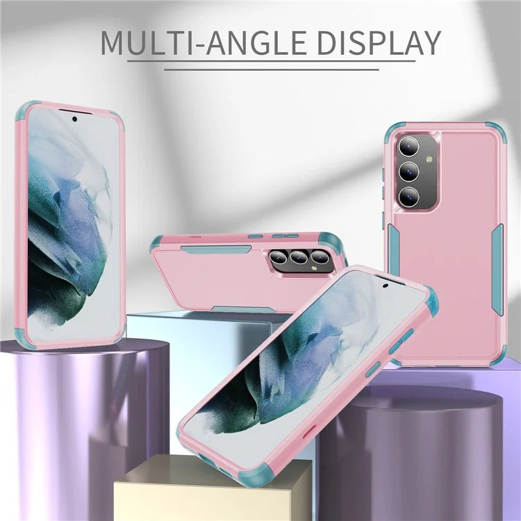Commuter Series For Samsung Galaxy S24 Case 3-in-1 TPU+PC Anti-drop Back Cover  /  Grey Green