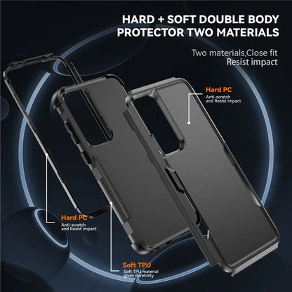 Commuter Series For Samsung Galaxy S24 Case 3-in-1 TPU+PC Anti-drop Back Cover
