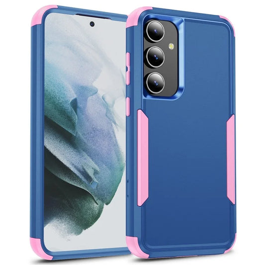 Commuter Series For Samsung Galaxy S24 Case 3-in-1 TPU+PC Anti-drop Back Cover  /  Pink
