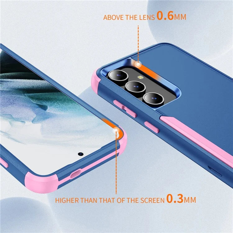Commuter Series For Samsung Galaxy S24 Case 3-in-1 TPU+PC Anti-drop Back Cover  /  Pink