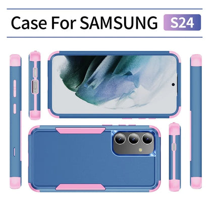 Commuter Series For Samsung Galaxy S24 Case 3-in-1 TPU+PC Anti-drop Back Cover  /  Pink