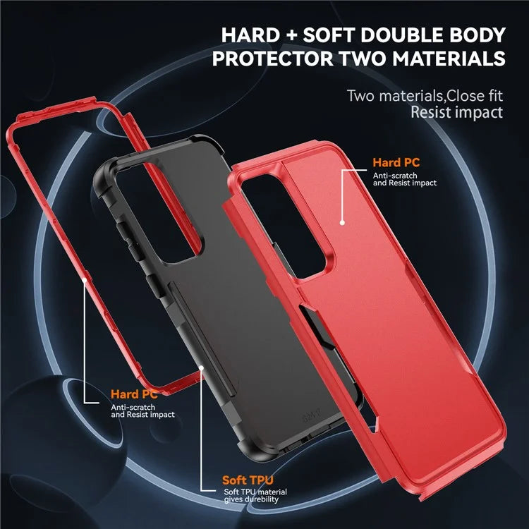 Commuter Series For Samsung Galaxy S24 Case 3-in-1 TPU+PC Anti-drop Back Cover