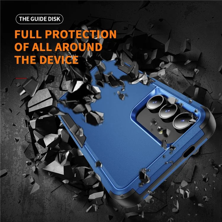 Commuter Series For Samsung Galaxy S24 Case 3-in-1 TPU+PC Anti-drop Back Cover  /  Black