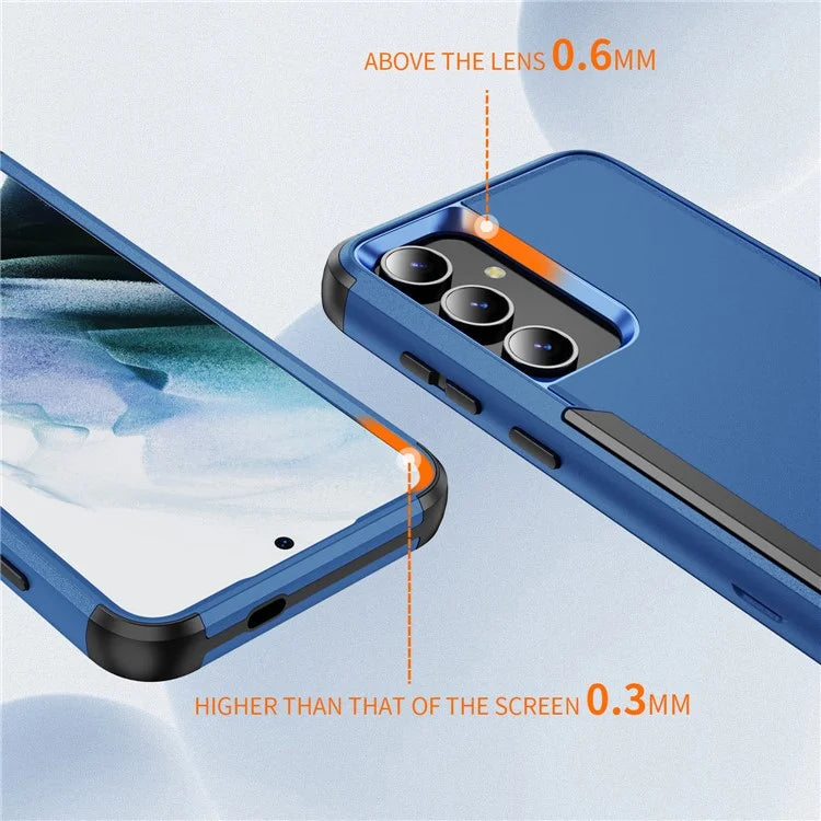 Commuter Series For Samsung Galaxy S24 Case 3-in-1 TPU+PC Anti-drop Back Cover  /  Black