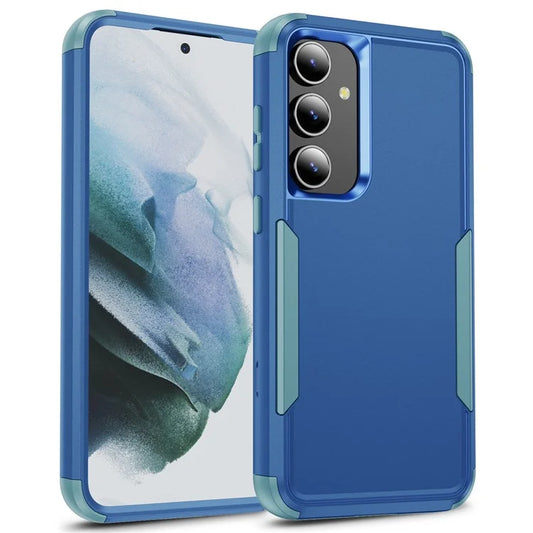 Commuter Series For Samsung Galaxy S24 Case 3-in-1 TPU+PC Anti-drop Back Cover  /  Blue