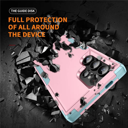 Commuter Series For Samsung Galaxy S24 Ultra Cell Phone Case TPU+PC Back Shell  /  Grey Green
