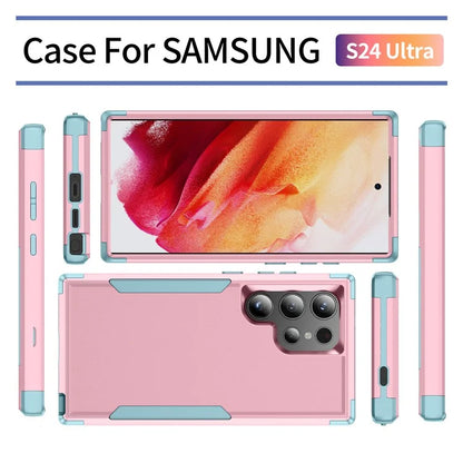 Commuter Series For Samsung Galaxy S24 Ultra Cell Phone Case TPU+PC Back Shell  /  Grey Green
