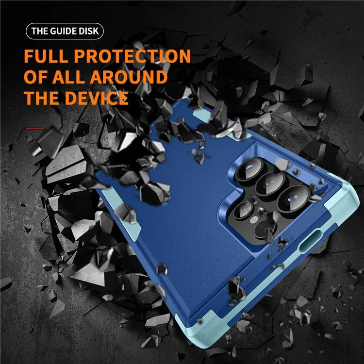 Commuter Series For Samsung Galaxy S24 Ultra Cell Phone Case TPU+PC Back Shell  /  Blue