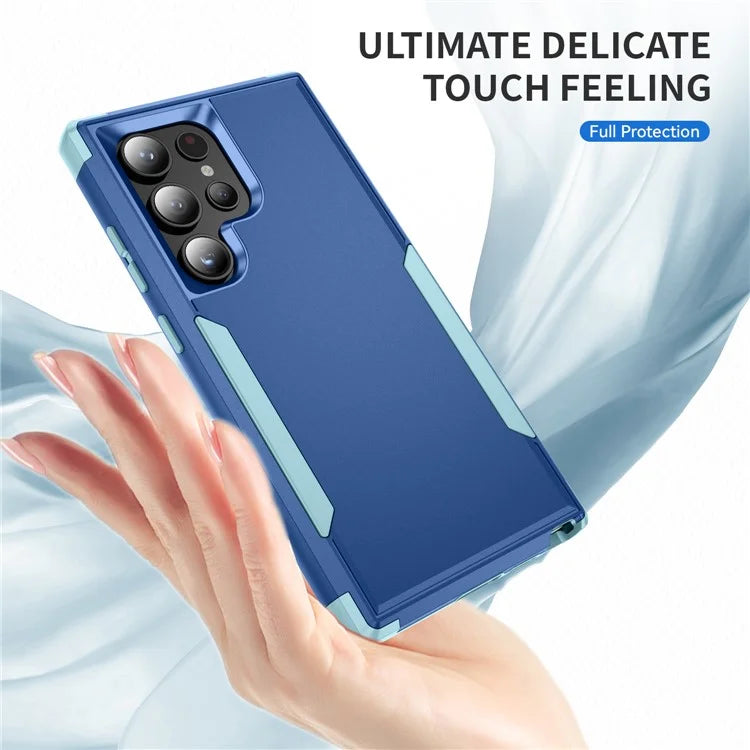 Commuter Series For Samsung Galaxy S24 Ultra Cell Phone Case TPU+PC Back Shell  /  Blue