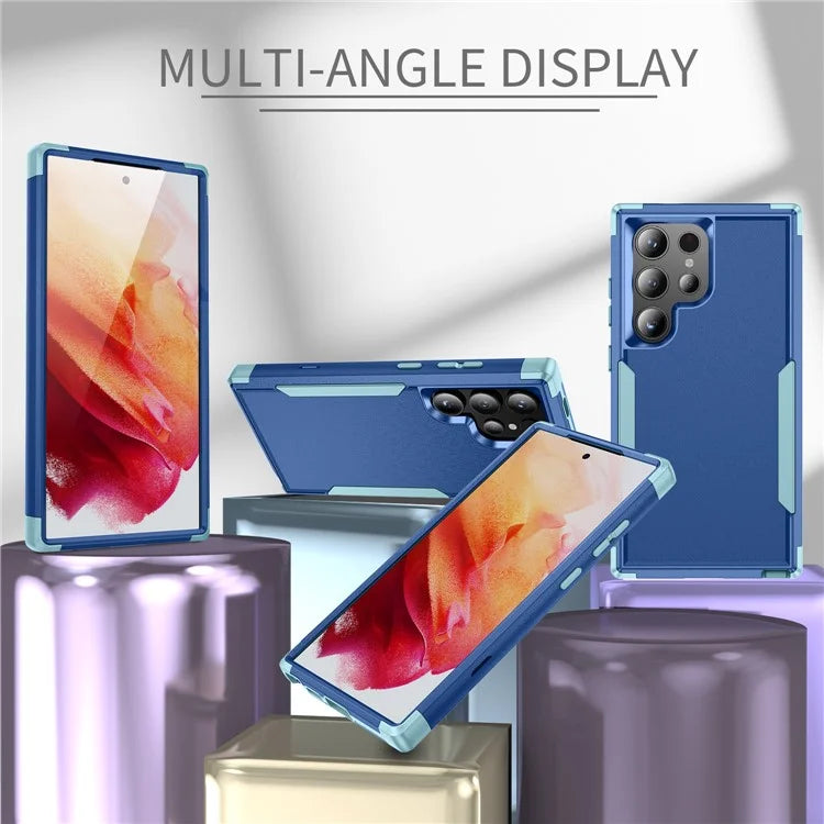 Commuter Series For Samsung Galaxy S24 Ultra Cell Phone Case TPU+PC Back Shell  /  Blue