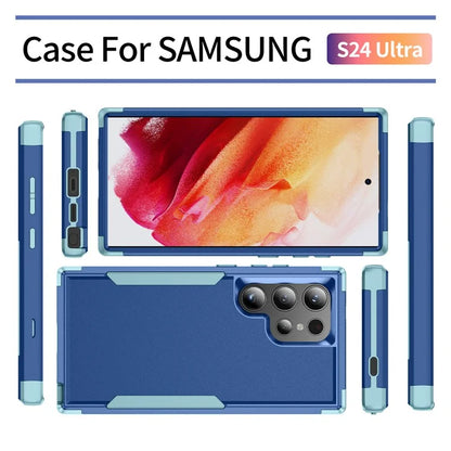Commuter Series For Samsung Galaxy S24 Ultra Cell Phone Case TPU+PC Back Shell  /  Blue