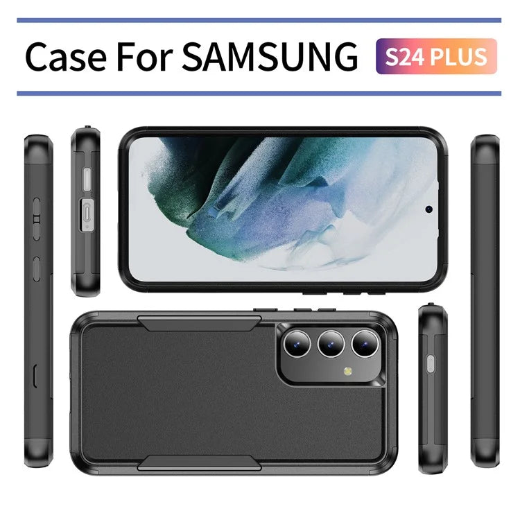 Commuter Series For Samsung Galaxy S24+ Back Case 3-in-1 Shockproof TPU+PC Phone Cover