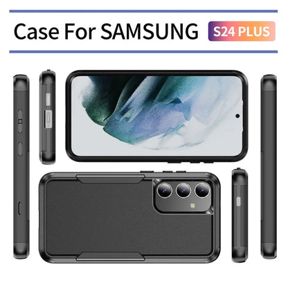 Commuter Series For Samsung Galaxy S24+ Back Case 3-in-1 Shockproof TPU+PC Phone Cover