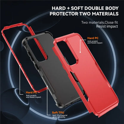 Commuter Series For Samsung Galaxy S24+ Back Case 3-in-1 Shockproof TPU+PC Phone Cover