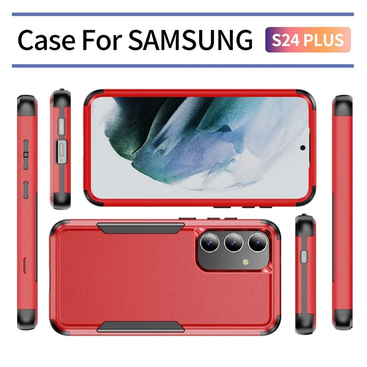 Commuter Series For Samsung Galaxy S24+ Back Case 3-in-1 Shockproof TPU+PC Phone Cover