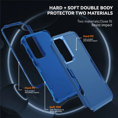 Commuter Series For Samsung Galaxy S24+ Back Case 3-in-1 Shockproof TPU+PC Phone Cover