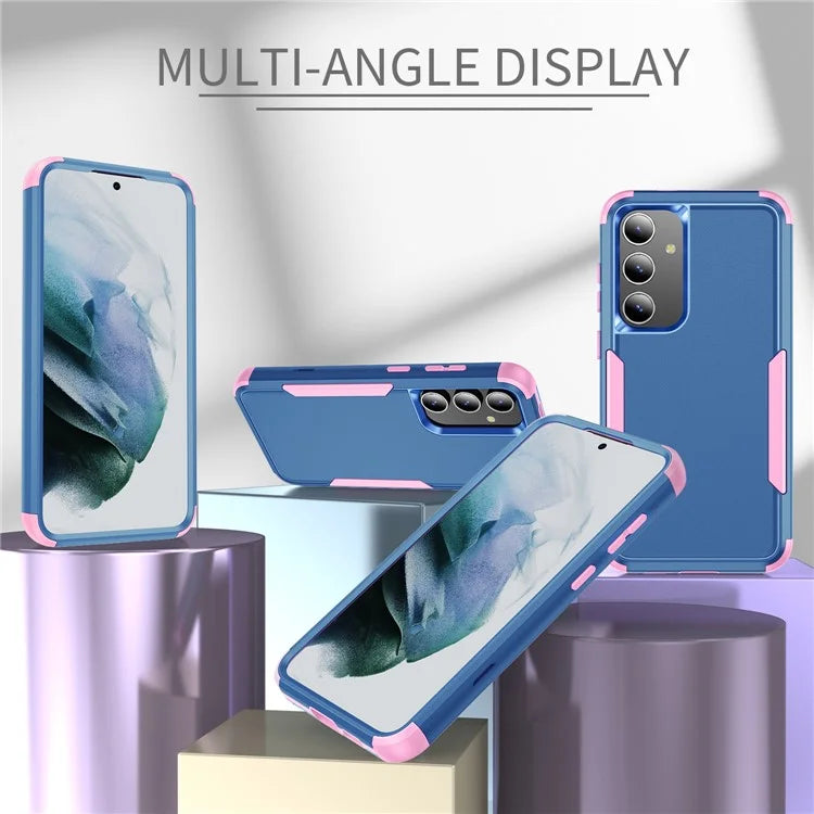 Commuter Series For Samsung Galaxy S24+ Back Case 3-in-1 Shockproof TPU+PC Phone Cover  /  Pink