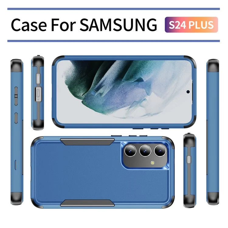 Commuter Series For Samsung Galaxy S24+ Back Case 3-in-1 Shockproof TPU+PC Phone Cover  /  Black