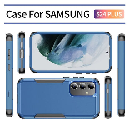 Commuter Series For Samsung Galaxy S24+ Back Case 3-in-1 Shockproof TPU+PC Phone Cover  /  Black