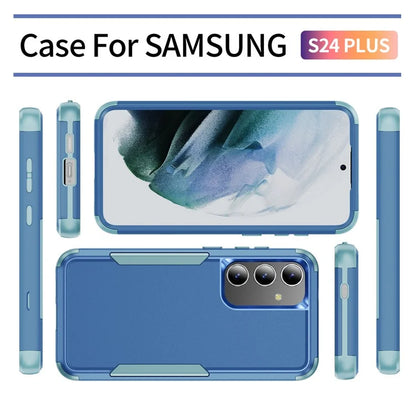 Commuter Series For Samsung Galaxy S24+ Back Case 3-in-1 Shockproof TPU+PC Phone Cover  /  Blue