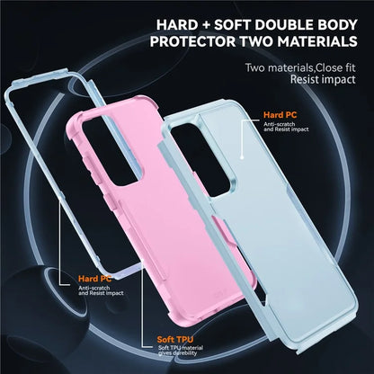 Commuter Series For Samsung Galaxy S24+ Back Case 3-in-1 Shockproof TPU+PC Phone Cover