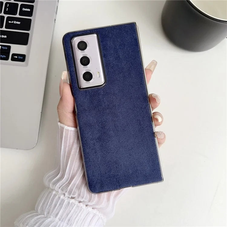 For Honor Magic Vs2 5G Phone Case Anti-Scratch Suede PU Leather Hard PC Back Cover