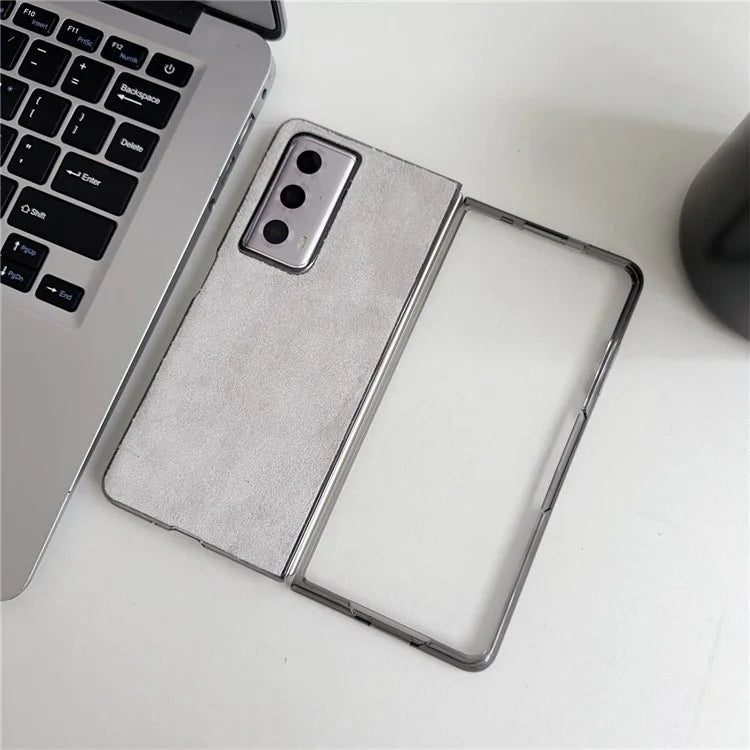 For Honor Magic Vs2 5G Phone Case Anti-Scratch Suede PU Leather Hard PC Back Cover