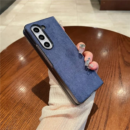 For Samsung Galaxy Z Fold5 5G Suede Phone Case Soft Touch Back Cover