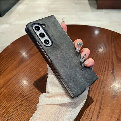 For Samsung Galaxy Z Fold5 5G Suede Phone Case Soft Touch Back Cover