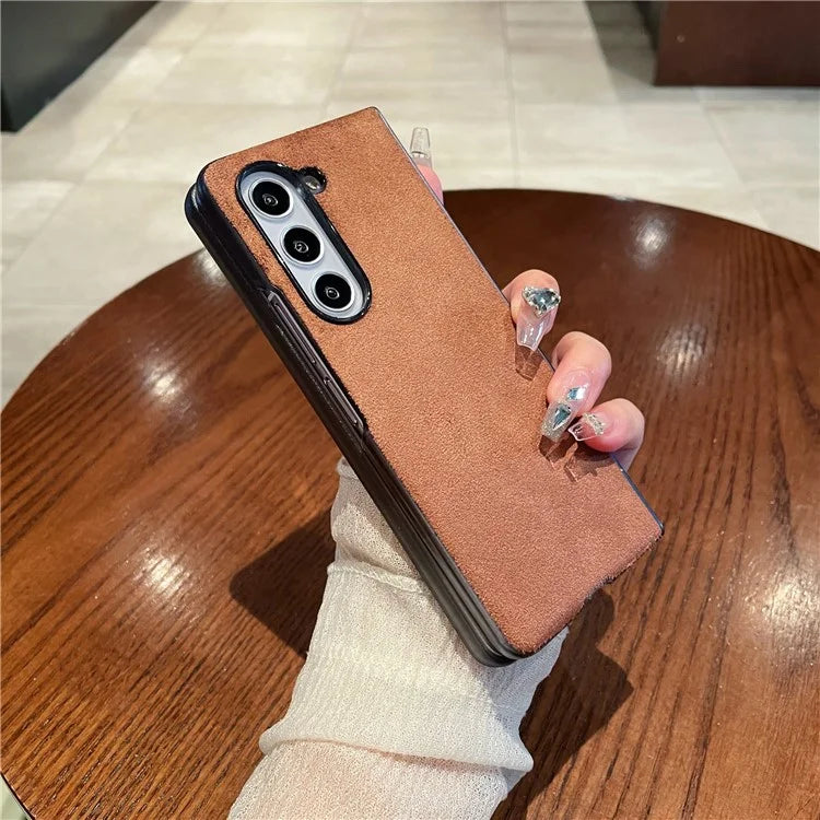 For Samsung Galaxy Z Fold5 5G Suede Phone Case Soft Touch Back Cover