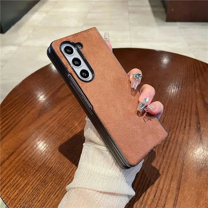 For Samsung Galaxy Z Fold5 5G Suede Phone Case Soft Touch Back Cover