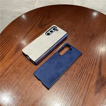 For Samsung Galaxy Z Fold5 5G Suede Phone Case Soft Touch Back Cover