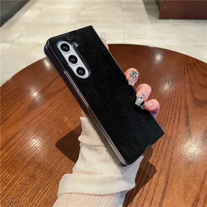 For Samsung Galaxy Z Fold5 5G Suede Phone Case Soft Touch Back Cover