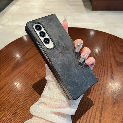 For Samsung Galaxy Z Fold4 5G Phone Case Scratch Resistant Suede Cover