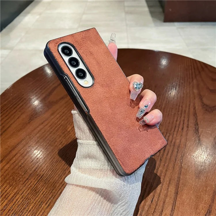 For Samsung Galaxy Z Fold4 5G Phone Case Scratch Resistant Suede Cover