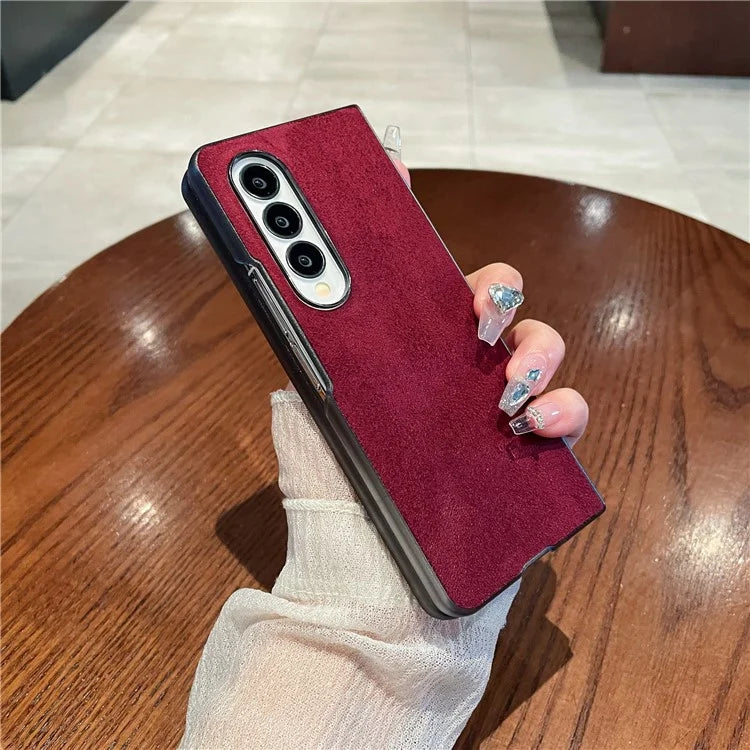 For Samsung Galaxy Z Fold4 5G Phone Case Scratch Resistant Suede Cover