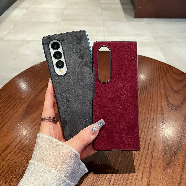 For Samsung Galaxy Z Fold4 5G Phone Case Scratch Resistant Suede Cover