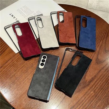 For Samsung Galaxy Z Fold4 5G Phone Case Scratch Resistant Suede Cover