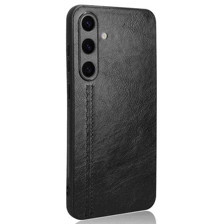 For Samsung Galaxy S24+ Cell Phone Case Cowhide Texture Shock Absorbing Cover