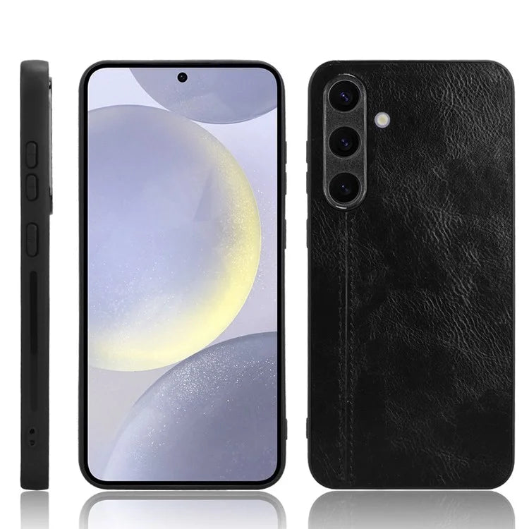 For Samsung Galaxy S24+ Cell Phone Case Cowhide Texture Shock Absorbing Cover