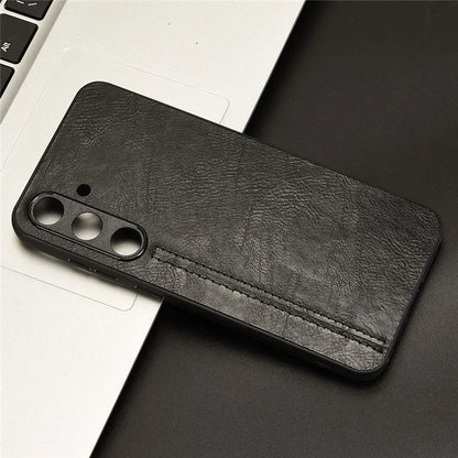 For Samsung Galaxy S24+ Cell Phone Case Cowhide Texture Shock Absorbing Cover