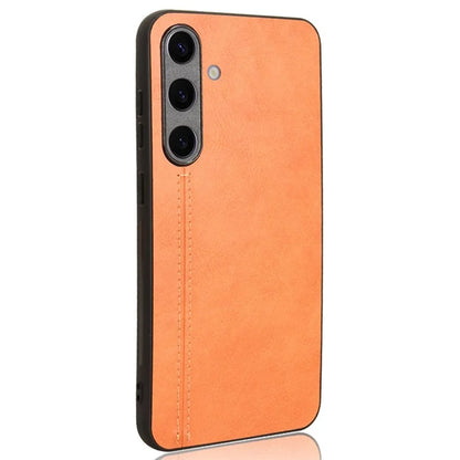 For Samsung Galaxy S24+ Cell Phone Case Cowhide Texture Shock Absorbing Cover
