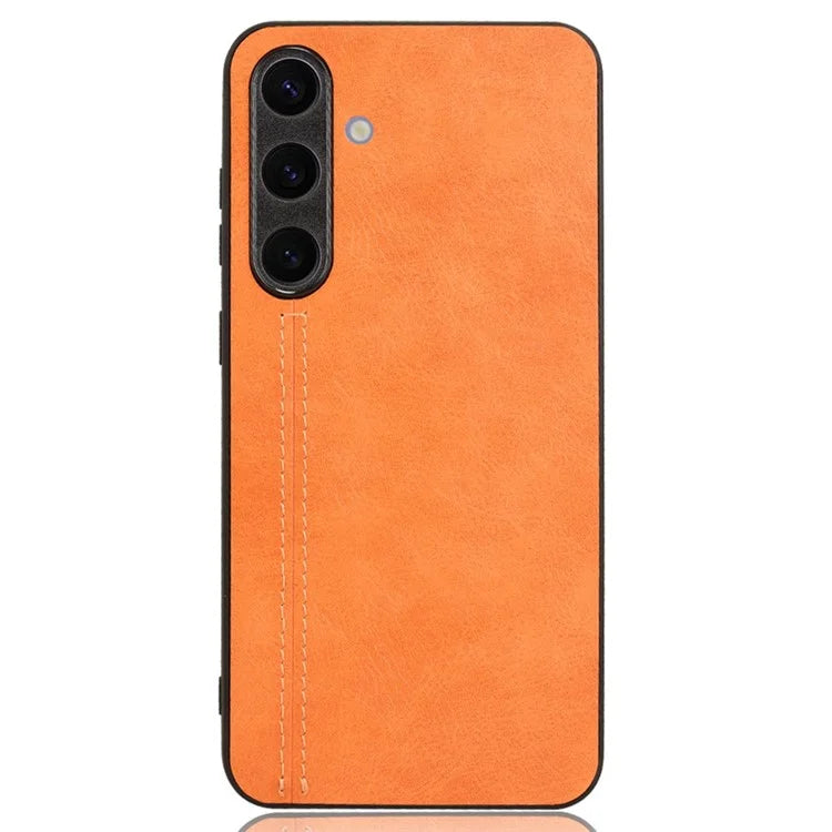 For Samsung Galaxy S24+ Cell Phone Case Cowhide Texture Shock Absorbing Cover
