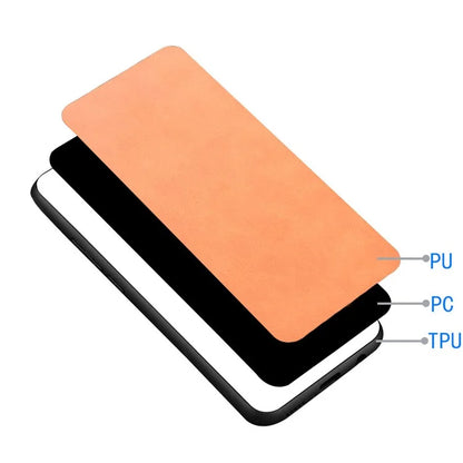 For Samsung Galaxy S24+ Cell Phone Case Cowhide Texture Shock Absorbing Cover