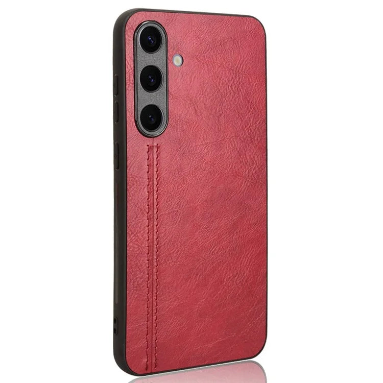 For Samsung Galaxy S24+ Cell Phone Case Cowhide Texture Shock Absorbing Cover